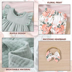 HINTINA Infant Baby Girl Long Sleeve Fall Winter Outfits - Image 4