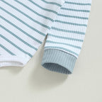 Newborn Baby Boy Girl Clothes Ribbed Knitted Long Sleeve Romper Pants Solid - Image 4