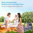 Jeryswet Baby Diaper Bags with Changing Station, Waterproof Large Capacity - Image 7