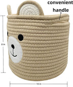 Bear Basket for Nursery, Baby Shower Basket, Baby Baskets for Storage, Laundry - Image 2