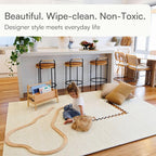 Lillefolk Baby Play Mat for Floor – 6x8ft Beige | Soft Non Toxic Premium EVA - Image 2