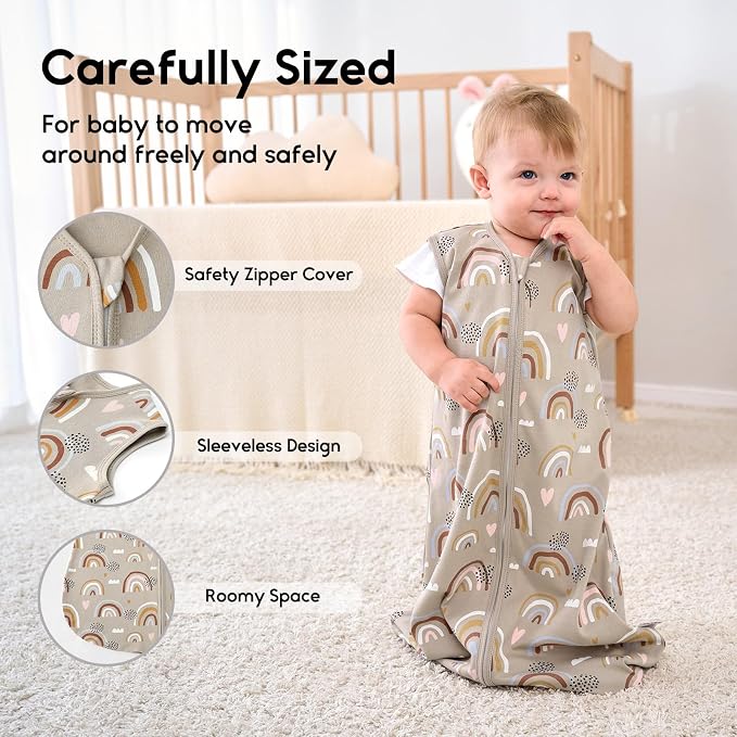 Yoofoss Baby Sleep Sack 18-24 Months 0.5 Tog Wearable Blanket - Image 3