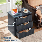 LEYAOYAO Fluted Nightstand - Image 6