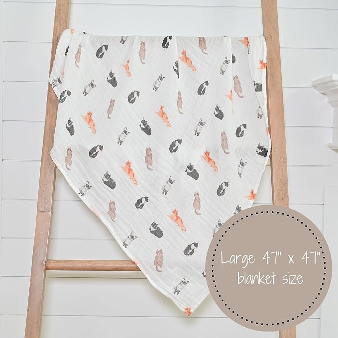 LollyBanks Swaddle Blanket for Boys and Girls, 100% Cotton Muslin Swaddle - Image 5