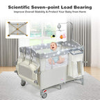 BABY JOY 5-in-1 Pack and Play, Portable Baby Bedside Sleeper - Image 6