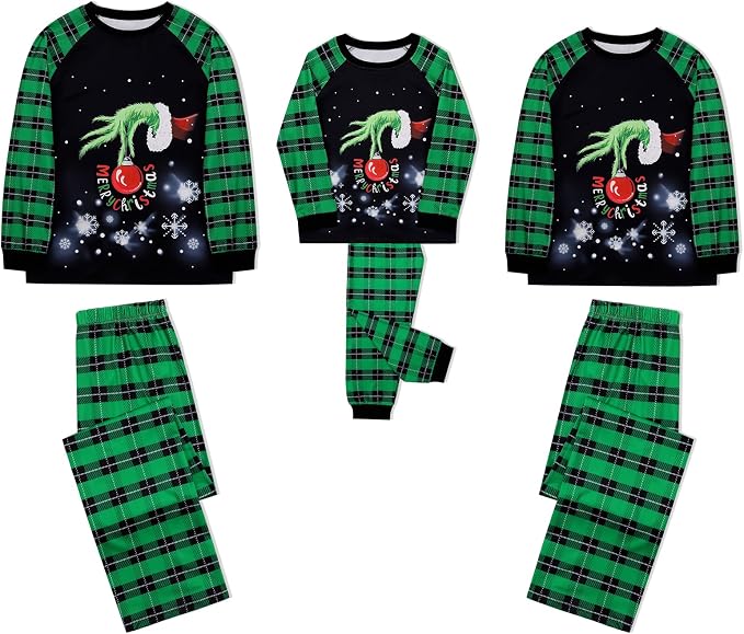 Weixinbuy Family Pajamas Set Christmas Pjs Matching Clothes Pajamas - Image 2