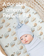 Bassinet Sheets for Baby Boy Girl, TotBasic Buttery Soft Universal Bassinet - Image 3