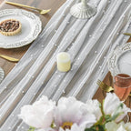 Artoid Mode Pearl Gauze Table Runner 120 Inch 10FT, Seasonal Sheer Dining - Image 4