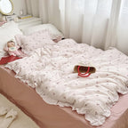AOJIM Pink Cotton Muslin Kids Toddler Pillowcase Super Soft Baby Crib Bedding - Image 7