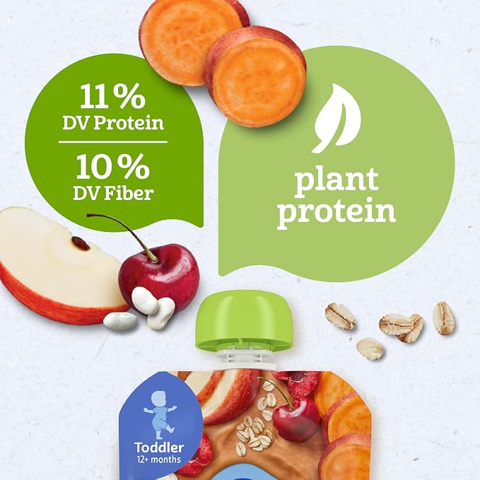 Gerber Toddler Food, Organic Sweet Potato Cherry Smash Puree Pouch, Toddler - Image 5