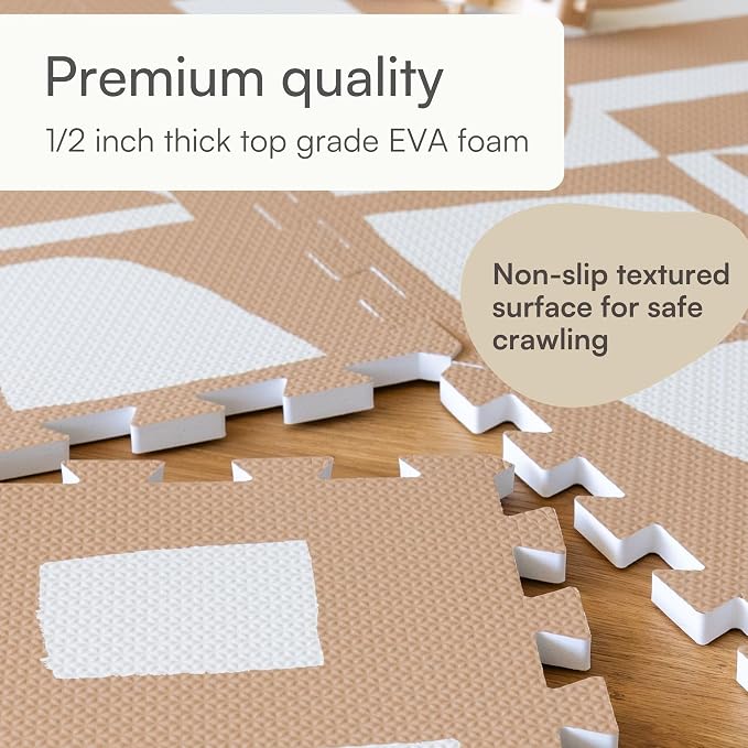Lillefolk Baby Play Mat for Floor – 6x6ft Terracotta | Soft Non Toxic Premium - Image 4