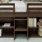 Max & Lily Modern Farmhouse Low Loft Bed, Twin Bed Frame - Image 5