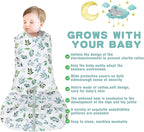 Newborn Sleep Sack Baby Swaddle, Swaddle me 0-3 Month, 3-Way Adjustable - Image 2