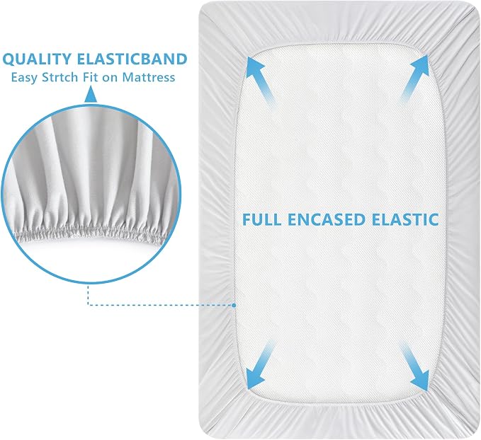 TILLYOU Mini Crib Fitted Sheets 2 Pack - Image 4