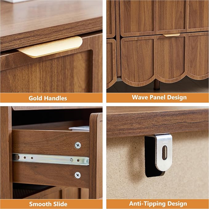 9 Drawer Dresser for Bedroom, Modern Closet Chest of Drawers - Image 4