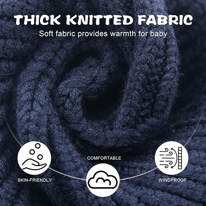 Baby Winter Hat Kids Knit Beanie - Image 2