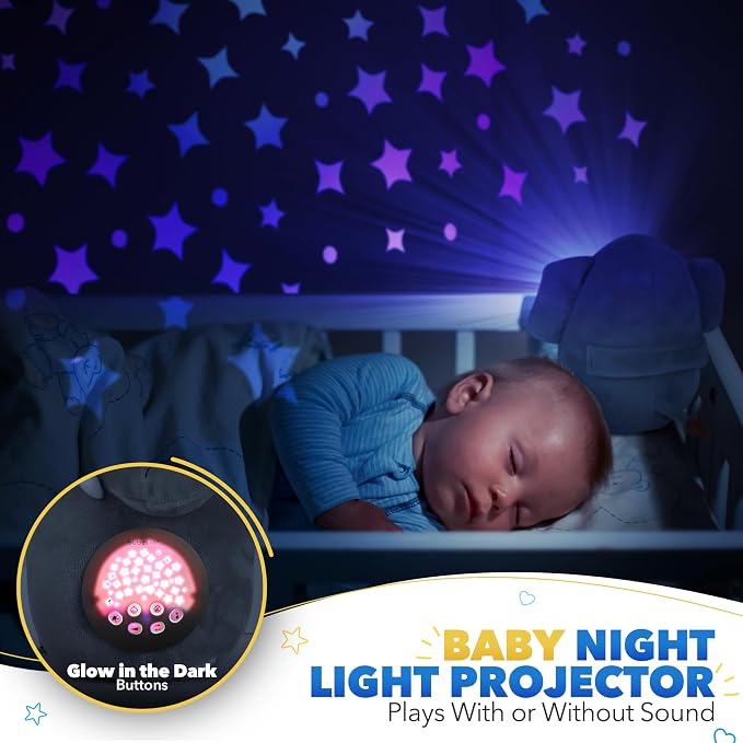 Bubzi Co Sound Machine, Portable Elephant Soother & Night Light Projector - Image 7
