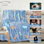 TEHALK Dinosaur Glow in the Dark Kids Throw Blanket - Image 6
