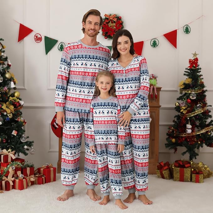 Weixinbuy Family Pajamas Set Christmas Pjs Matching Clothes Pajamas - Image 3