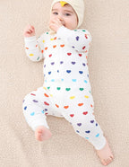 Owlivia Organic Cotton Baby Boy Girl Zip up Sleep 'N Play Pjs, Long Sleeve - Image 2