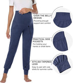 AMPOSH Women's Maternity Pants Stretchy Lounge Workout Pants Casual Loose Comfy - Image 2