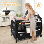 BABY JOY 4 in 1 Pack and Play, Portable Baby Playard - Image 7