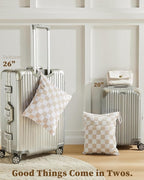 Beige Khaki Checkered Waterproof Wet Dy Diaper Bag - Image 5