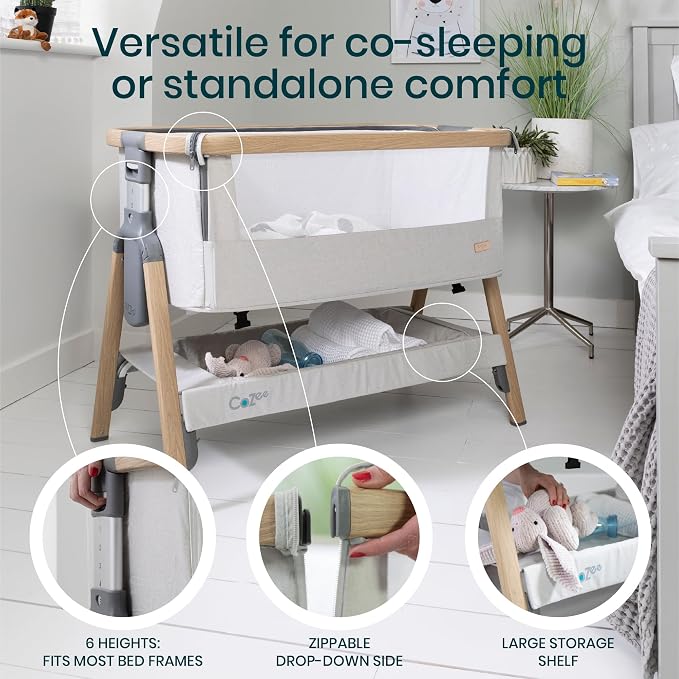 Tutti Bambini CoZee® 2-in-1 Baby Bassinet & Bedside Sleeper - Image 3