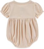 Newborn Baby Girl Clothes Cotton Bubble Romper Floral Short Sleeve Bodysuit 3 - Image 3