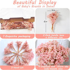 6'' Mini Size Pink & White Dried Babys Breath Flowers 4000+, Dry Flowers Bulk - Image 6