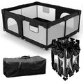 Foldable Baby Playpen with Gate, Extra Large Collapsible Play Yard by Veraste