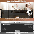 120" Retractable Baby Gate Extra Wide, Mesh Gate Long Child Gate Pet Gate - Image 6