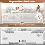 236" Retractable Baby Gate Extra Wide, Mesh Gate Long Child Gate Pet Gate - Image 5