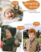 ROYBENS 100% Cotton Baby Beanie Cute Toddler Winter Hat Boys Girls Kids Soft - Image 5