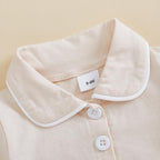fhutpw Toddler Kids Baby Girl Pajamas Set Solid Color Ruffle Long Sleeve Button - Image 4