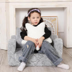 Dinosaur Glow in The Dark Toddler Couch, 2-in-1 Toddler Soft Couch Fold Out - Image 4