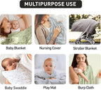 Muslin Swaddle Blankets for Newborn, 3 Pack Breathable Soft Receiving Blanket - Image 6