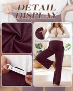 Neer 3 Pack Women's Maternity Pants Over The Belly Loose Pregnancy Pants - Image 4