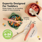 KeaBabies Silicone Baby Spoons, Self Feeding 6-12 months - Image 2