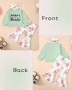 NZRVAWS Toddler Baby Girl Clothes Infant Sweatshirt Pants Outfit Fall Winter - Image 2