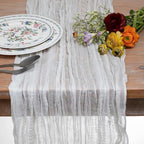 DOLOPL Ivory Cheesecloth Table Runner 13.3ft Boho Gauze Cheese Cloth Table by DOLOPLOfficial
