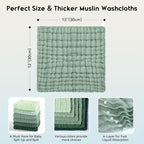 Muslin Baby Washcloths 6 Pack, 100% Cotton Wash Cloths - Image 3