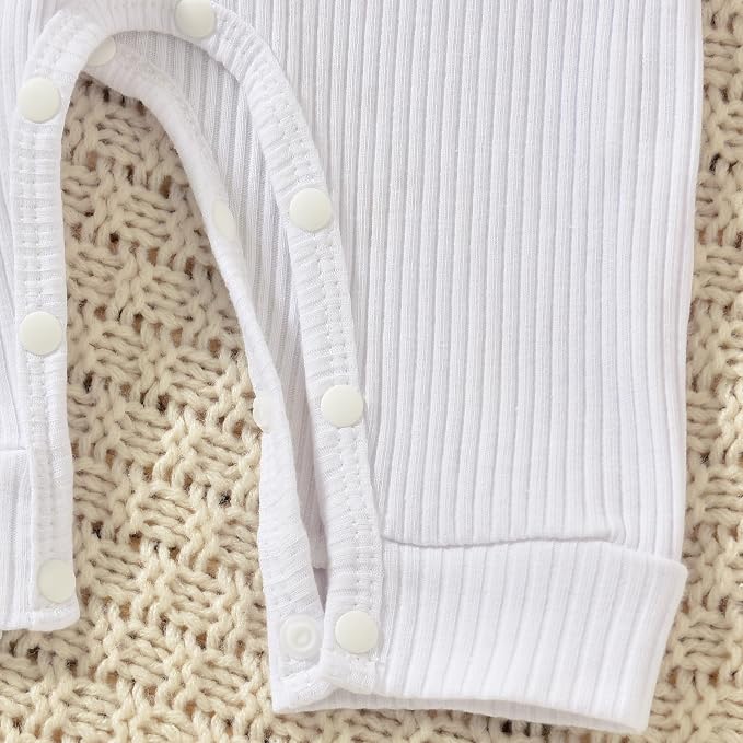 Aalizzwell Newborn Baby Ribbed Romper - Image 4