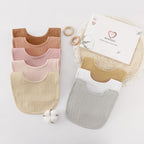 Bearmoss Muslin Baby Drooling Bibs 8 Pack, 100% Cotton Square Adjustable - Image 7