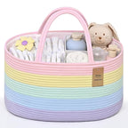 Baby Diaper Caddy Organizer, Cotton Rope Diaper Basket, Baby Basket by Degeyoyo