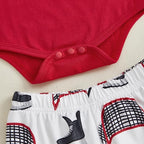 Baby Boy Hockey Outfit New Player in Town Long Sleeve Romper Long Pants Hat Set - Image 6
