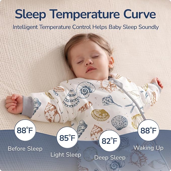 Baby Sleep Sack 12-18 Months, Cotton Detachable Long Sleeve Sleep Sack - Image 5