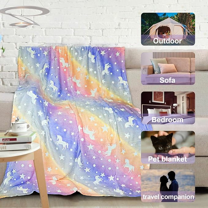 Unicorn Glow in The Dark Blankets - Image 6