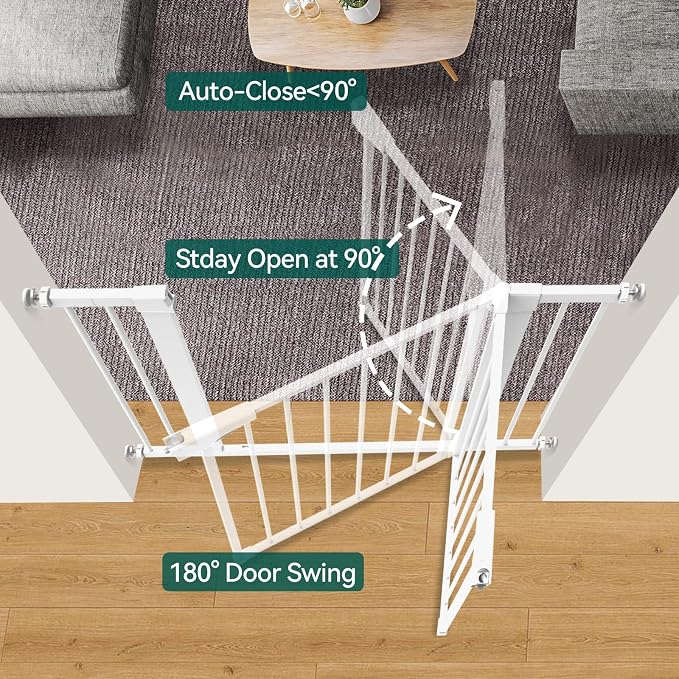 Babelio Metal Baby Gate, 29-43" Auto Close Easy Install Pet Gate PressGuard P7 - Image 7
