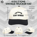 Funky Junque Premium Kids Trucker Hat Vintage Snapback Baseball Cap - Image 3